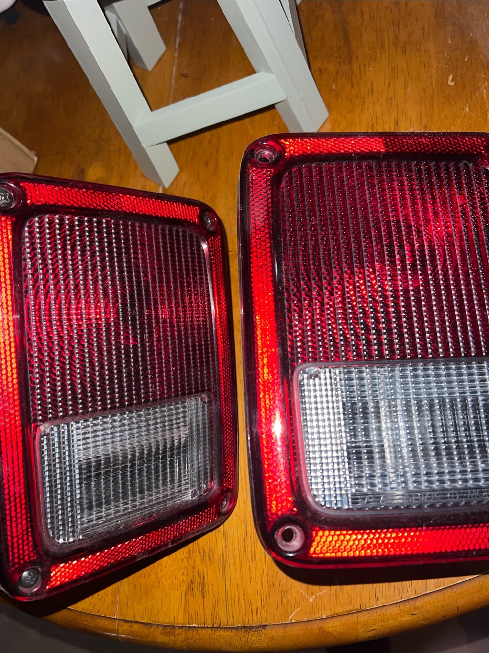 Red Automotive Tail Light Pair Jeep Wrangler 2016